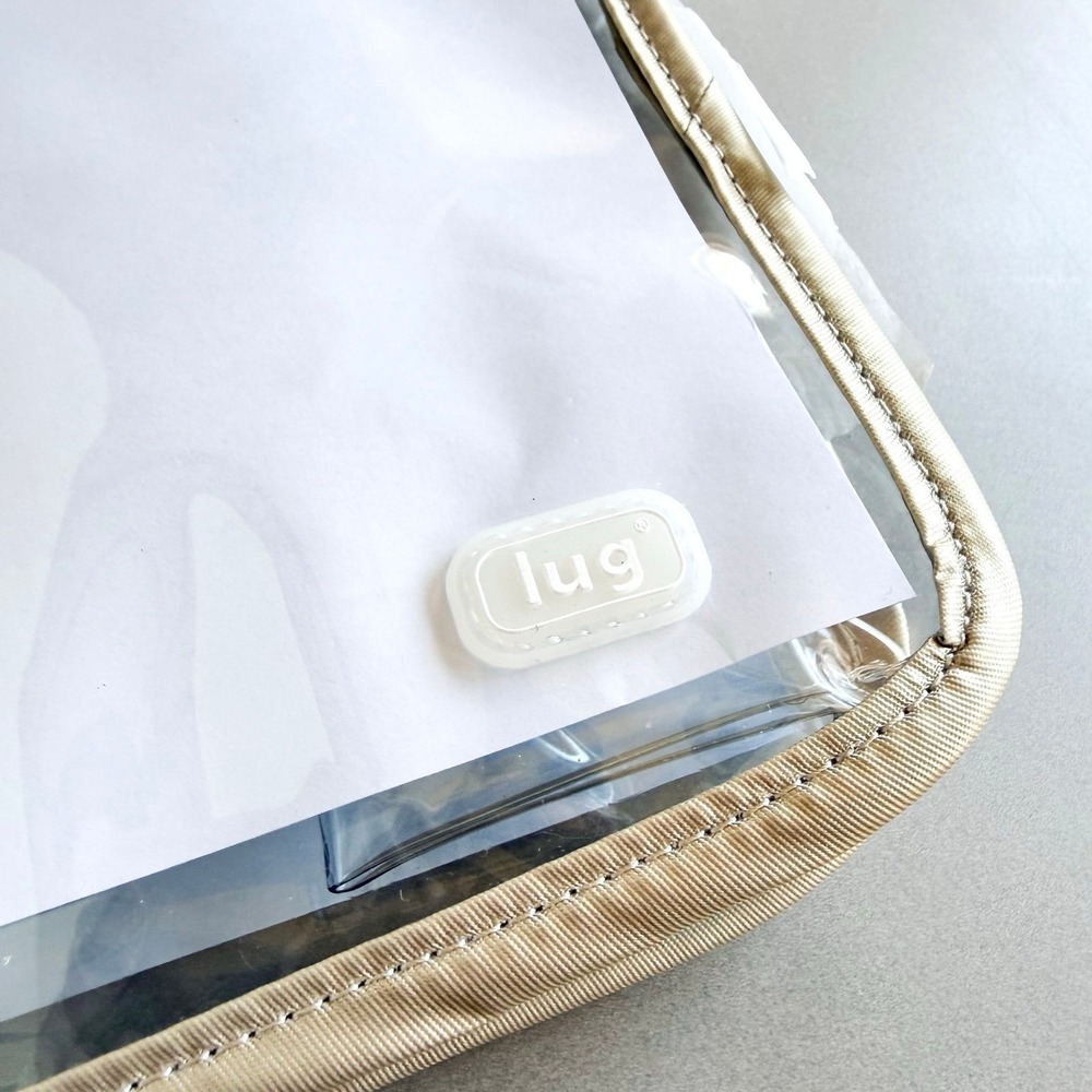 NWT Lug Catcher Clearview Cosmetic Tote Bag Metallic Champagne (Gold) Travel - Picture 3 of 8